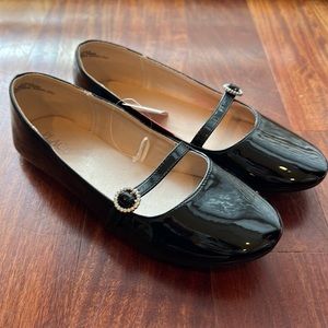 Girls Dressy Black Flats NWT